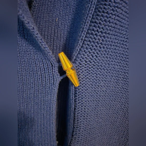 Ralph Lauren Blue Toggle Button Up Cardigan Sweater W/ Pockets, 2X - Picture 10 of 11